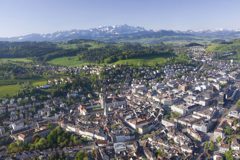 St.Gallen mit Säntis  Photo by Christof Sonderegger